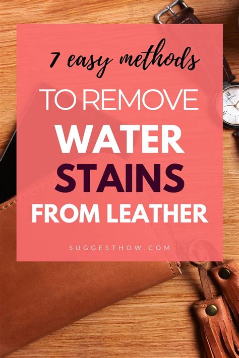 remove water stains from leather purse